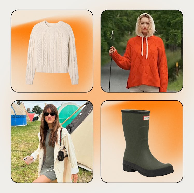 Daisy Edgar-Jones and Gigi Hadid wearing 2025's fisherman aesthetic outfits.